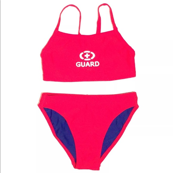 Adoretex Other - Lifeguard 2-piece Red Swimsuit Size 4 Cross Back